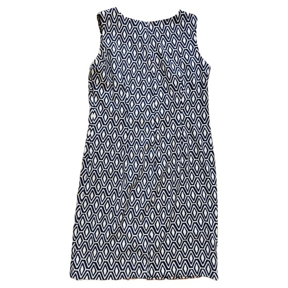 Mario Serrani graphic print navy and white sleeveless dress - Picture 6 of 6